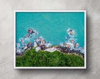 Aerial beach print, Printable art, Beach print, Beach poster, Beach wall art, Beach artwork, Ocean print, Ocean art, Beach decor