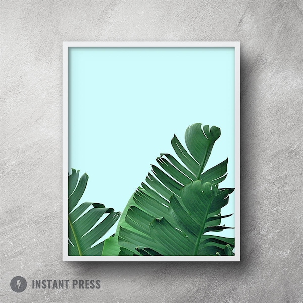 Plant Print Art, Banana Leaf Print, Banana Print, Printable Banana Leaf, Digital Download, Plant Wall Art, Banana Leaf Art Print, Leaf Print