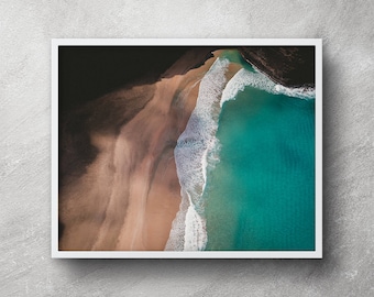 Aerial beach photography, Printable art, Beach print, Beach poster, Beach wall art, Beach artwork, Ocean print, Ocean art, Beach decor