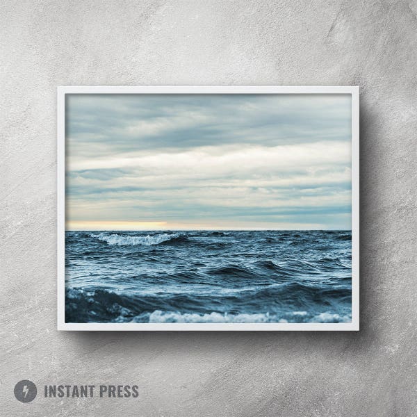 Ocean photography, Printable art, Seascape photography, Beach art, Ocean waves print, Vintage photography, Wall art, Nautical decor