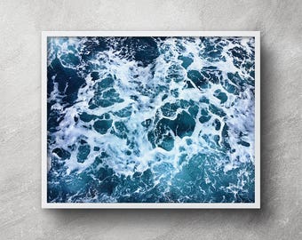Ocean print, Ocean printable, Ocean photography, Ocean wall art, Sea poster, Sea print, Ocean print, Coastal wall decor