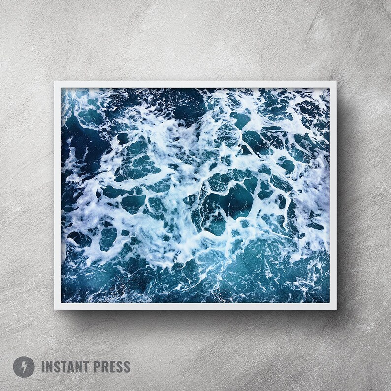 Ocean print, Ocean printable, Ocean photography, Ocean wall art, Sea poster, Sea print, Ocean print, Coastal wall decor image 1