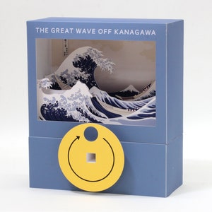 The Great Wave — Automata, Paper Craft, Wave Machine, Instant Download, PDF, DIY