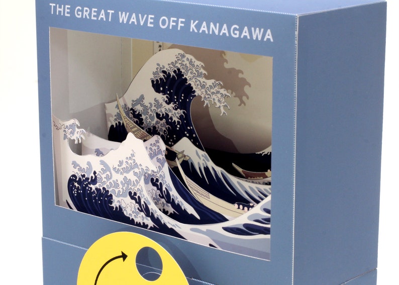 The Great Wave Automata, Paper Craft, Wave Machine, Instant Download, PDF, DIY image 4