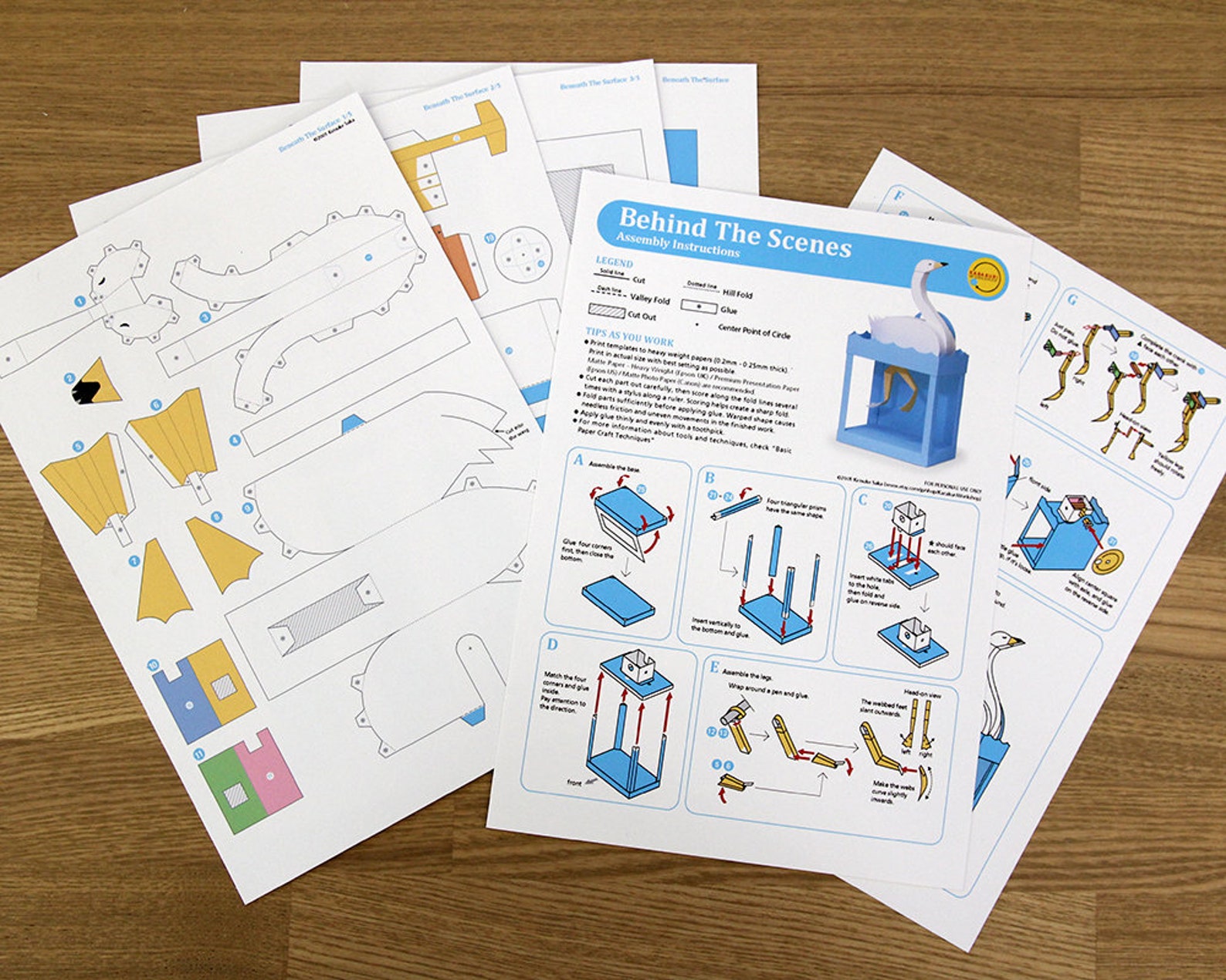 Behind the Scenes — Automata, Paper Craft, Instant Download, PDF, DIY ...