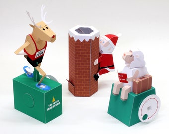 Christmas Collection — Automata, Paper Craft, Instant Download, PDF, DIY