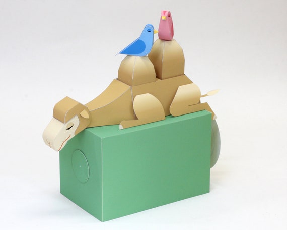 Siesta in Oasis — Automata, Paper Craft, Instant Download, PDF, DIY