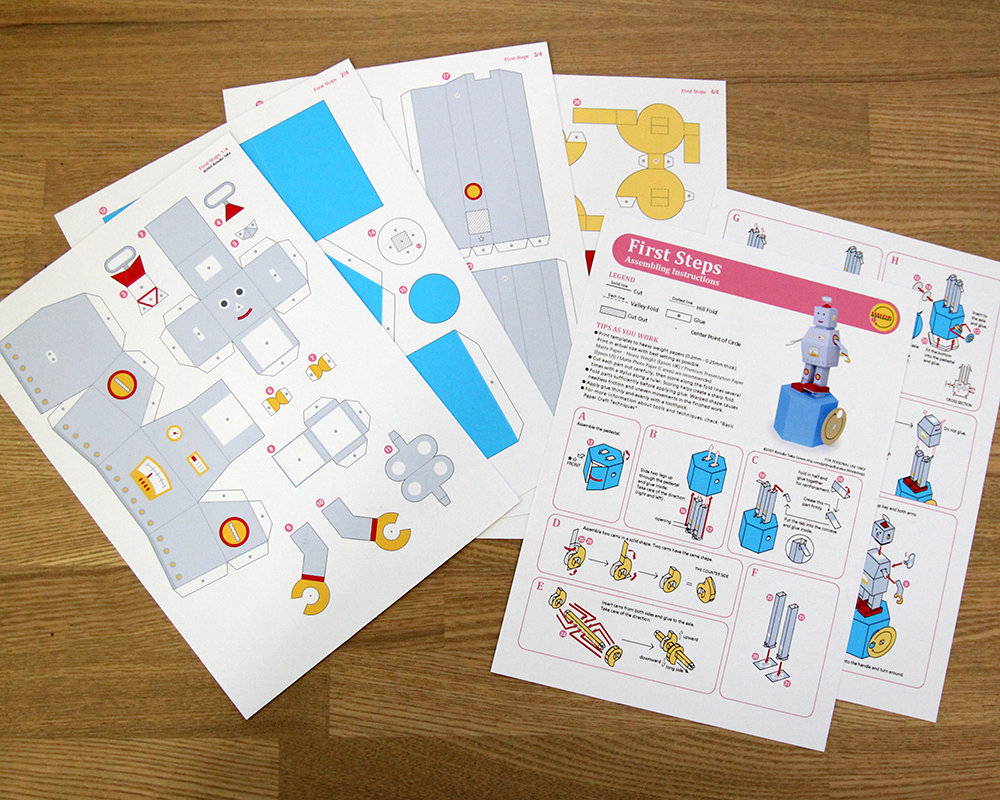 The First Steps — Automata, Paper Craft, Instant Download, PDF, DIY ...