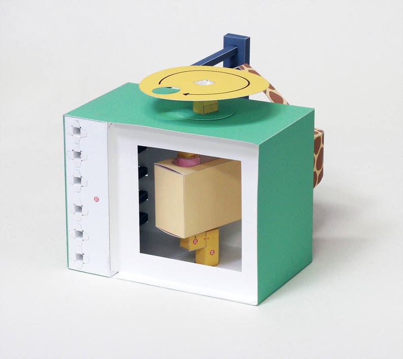 Do Not Feed The Giraffe  Paper Automata Printable PDF image 4