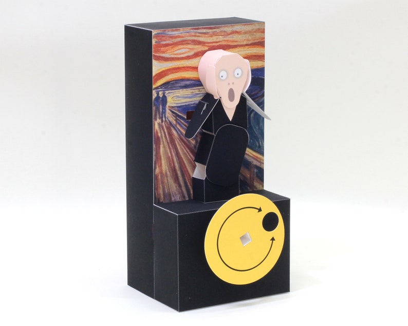 The Scream — Automata, Paper Craft, Instant Download, PDF, DIY - Etsy