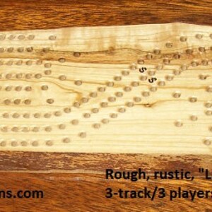 Cribbage Board Wood Custom Hand Made in Montana Pegging Card Game Fun Birthday Christmas Holiday Bridal Party Gift image 7