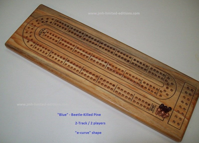 Cribbage Board Wood Custom Hand Made in Montana Pegging Card Game Fun Birthday Christmas Holiday Bridal Party Gift image 3