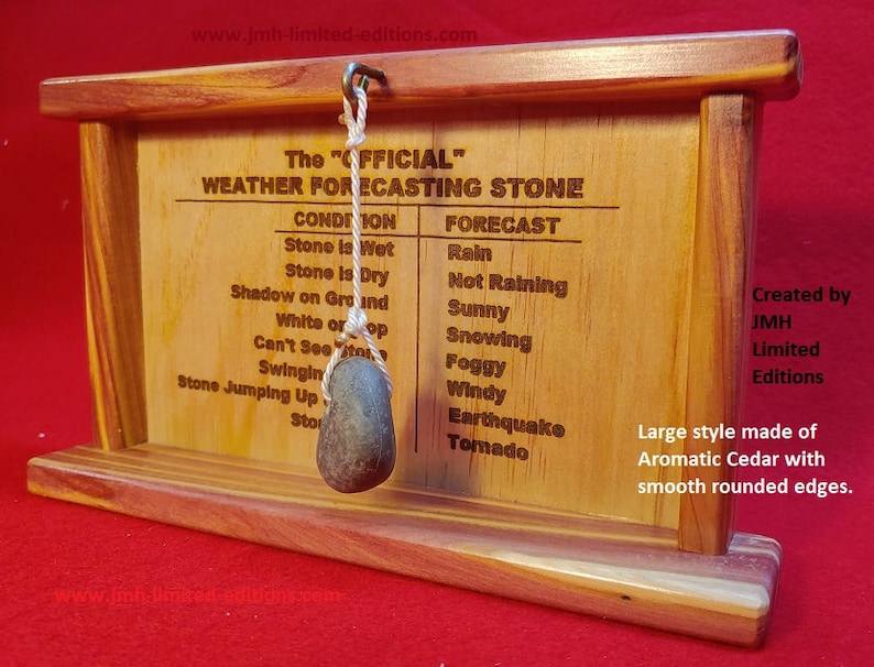 Weather Forcast Rope Weather Forecasting Stone / Rock With Wood Frame - 3 Sizes - Custom ...