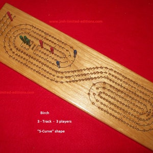 Cribbage Board Wood Custom Hand Made in Montana Pegging Card Game Fun Birthday Christmas Holiday Bridal Party Gift image 1