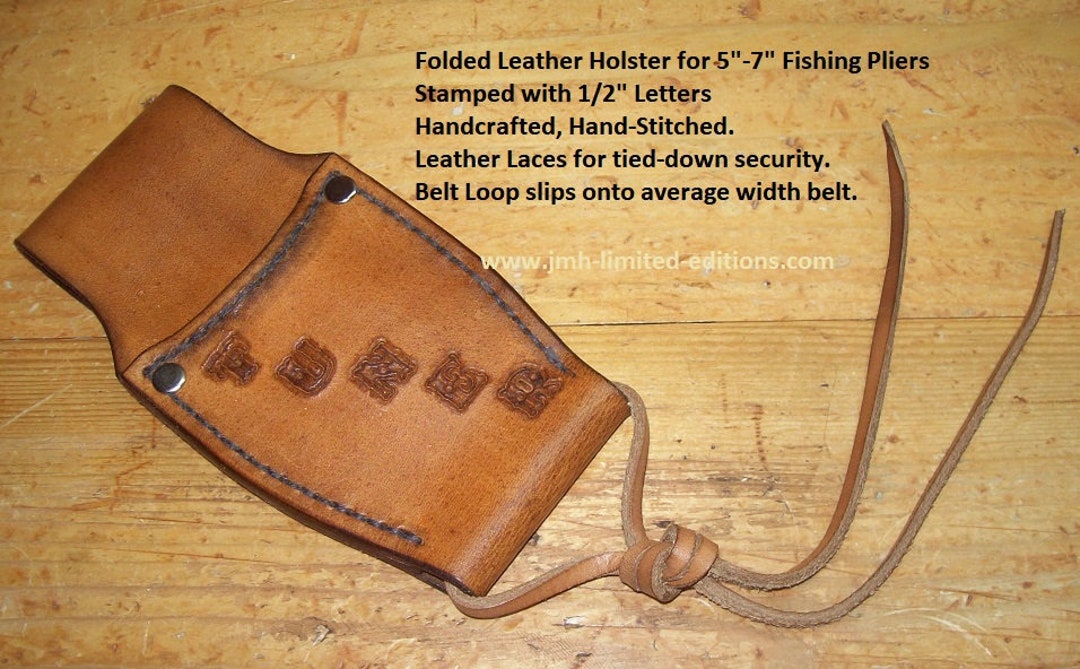 Fishing Pliers Holster Folded Leather Custom Hand Made Etsy
