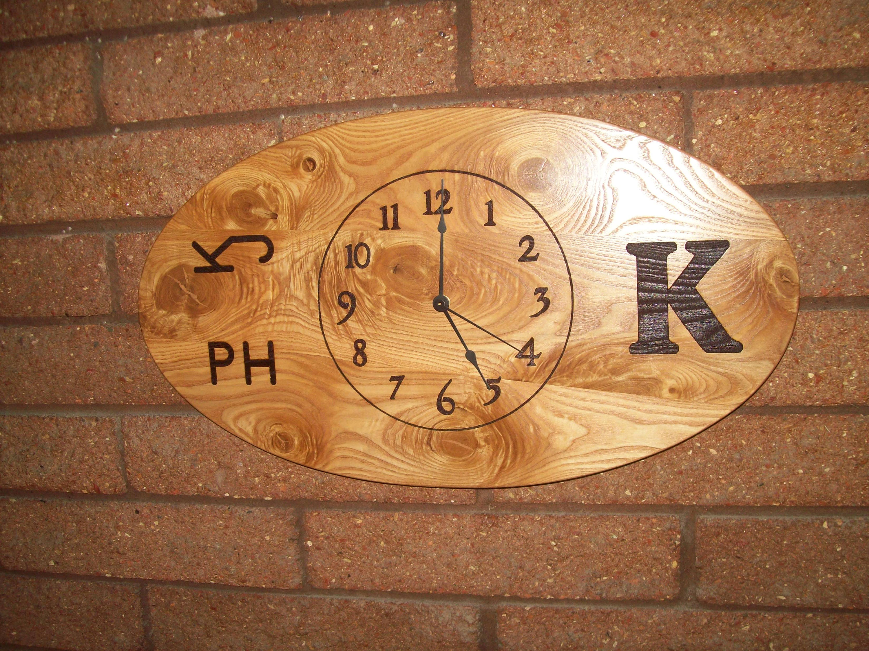 Personalized Laser Engraved Wall Clock 18H x 30W Etsy