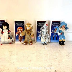 The Wizard of Oz Hand-Crafted Porcelain Doll Collection Set of 4 by Santa&#39;s World Made in Taiwan