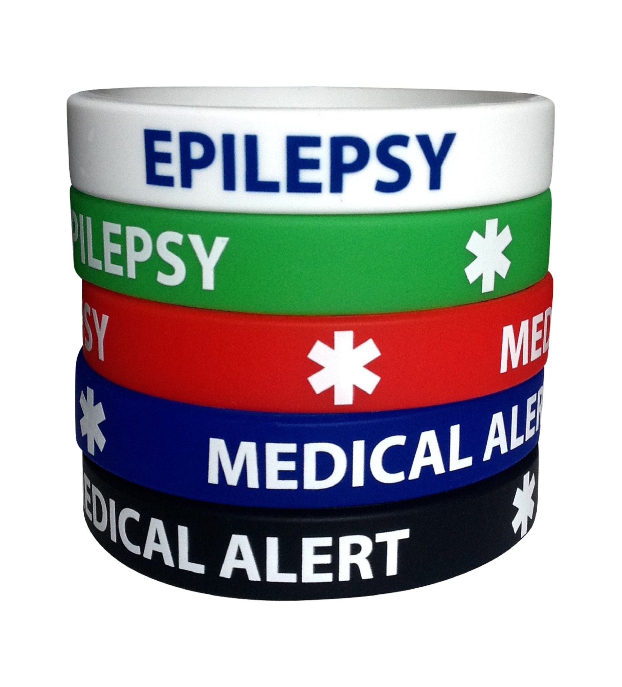 Wollet Black Medical Alert ID Bracelet for Men, 8.46 inches, Epilepsy, Pre  Engraved Epilepsy Bracelet, Gift for Dad, Grandfather - Walmart.com