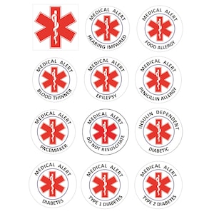 2 pezzi/lotto Dimensioni 4 pollici, Adesivo di avviso medico, Decalcomania riflettente, Adesivi per segnaletica per sedie a rotelle, finestre, paraurti per auto, uso interno ed esterno