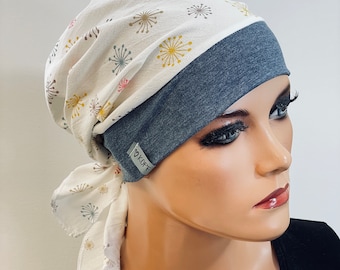 HEADSCARF HAT gorgeous cotton summer look light comfortable and practical chemo hat chemo headscarf, headscarf chemo, headgear chemo,