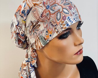 Sommer BANDANA ohne binden praktisch bequem  CHEMOMÜTZE Kopfbedeckung Krebs Chemotherapie Turban Kopftuch Cancer Krebs Kappe Hut Mütze