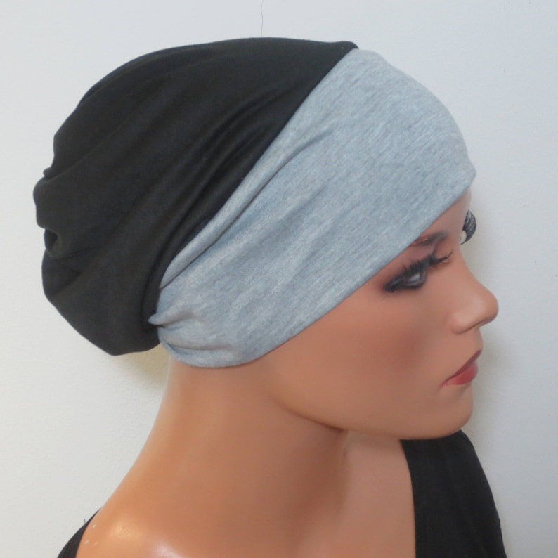 2 Bänder viel Volumen CHEMOMÜTZE CHEMO TURBAN MICROFASERMÜTZE//BEANIE