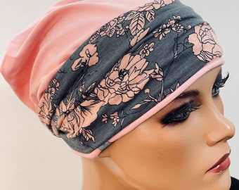 2-tlg. Kombiset BEANIE/MÜTZE + Stirnband ideal bei Chemotherapie oder als chices Accessoire  Chemo Mütze Kopftuch Mütze Krebs