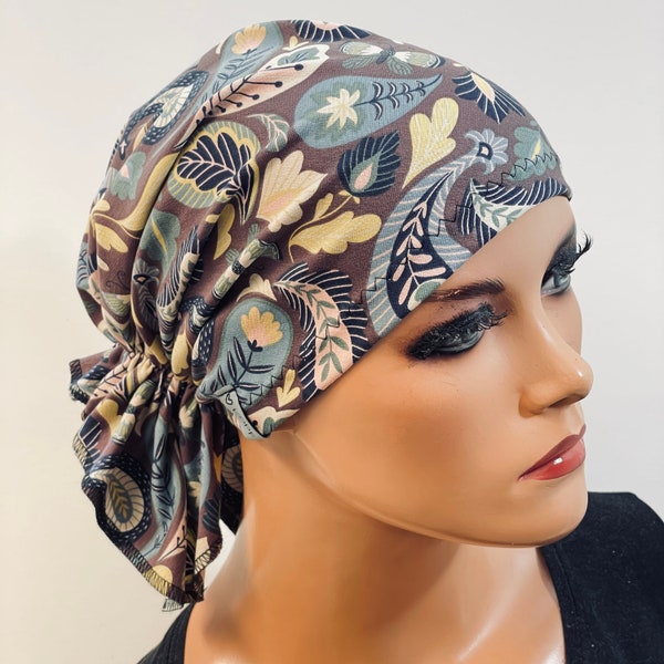 BANDANA ohne binden praktisch bequem  CHEMOMÜTZE Kopfbedeckung Krebs Chemotherapie Turban Kopftuch Cancer Krebs Kappe Hut Mütze Chemo Mütze