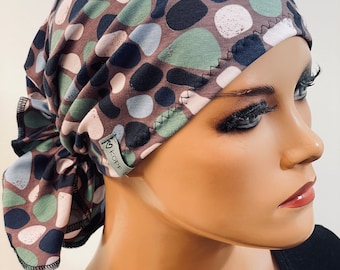 BANDANA Mütze bunt ohne binden  Chemotherapie Chemokopfbedeckung Krebs Chemomütze Chemotuch Turban Sport Alopezie Cabriomütze