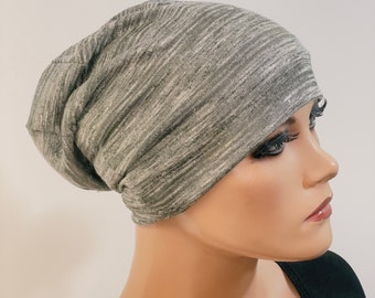 BEANIE/MÜTZE  khaki CHEMOMÜTZE Kopfbedeckung Chemotherapie, Chemo, Krebs, Caner, Alopezie, Haarausfall, Perücke, Kappe