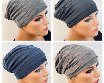 BEANIE/MÜTZE  Wunschfarbe CHEMOMÜTZE Kopfbedeckung Chemotherapie, Chemo, Krebs, Caner, Alopezie, Haarausfall, Perücke, Kappe