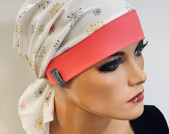 CHAPEAU FOULARD fantastique coton été look léger confortable et pratique chapeau de chimio foulard de chimio, foulard de chimio, couvre-chef de chimio,