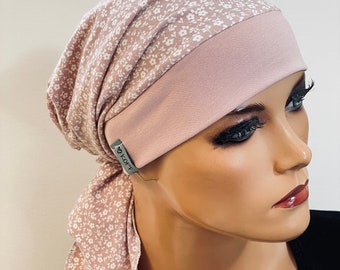 CHAPEAU FOULARD Chapeau d'été en jersey, léger, confortable et pratique, bonnet chimio, foulard chimio, foulard chimio, couvre-chef chimio, bonnet cancer,