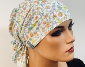 BANDANA ohne binden bunt praktisch bequem  CHEMOMÜTZE Kopfbedeckung  Chemotherapie Turban Kopftuch Cancer Krebs  Mütze Chemo Mütze