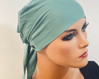 Kopfbedeckung für Chemo Krebs  KOPFTUCH Bandana uni Kopfbedeckung nach Chemotherapie Chemokopftuch Turban Tuch Kappe Cap