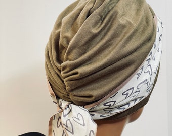 2-piece set turban + band CHEMOMAT headgear cancer chemotherapy turban headscarf cancer cancer cap