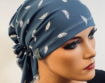 BANDANA ohne binden praktisch bequem  CHEMOMÜTZE Kopfbedeckung Krebs Chemotherapie Turban Kopftuch Cancer Krebs Kappe Hut Mütze Chemo Mütze