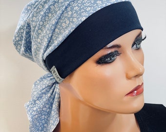 CHAPEAU FOULARD Chapeau d'été en jersey, léger, confortable et pratique, bonnet chimio, foulard chimio, foulard chimio, couvre-chef chimio, bonnet cancer,