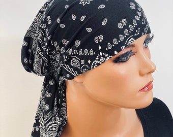 Sommer BANDANA ohne binden praktisch bequem  CHEMOMÜTZE Kopfbedeckung Krebs Chemotherapie Turban Kopftuch Cancer Krebs Kappe Hut Mütze