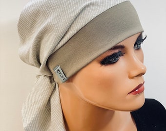 Headscarf hat light summer linen ideal headgear chemotherapy, chemo hat, chemo scarf, chemo headgear, turban,