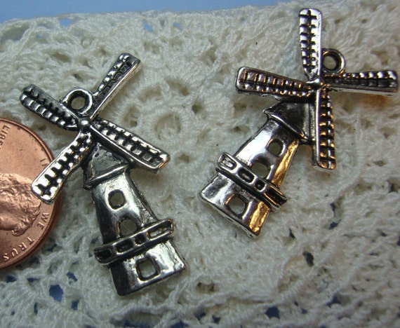 20pcs retro style Cute windmill alloy charm pendants 27 x 16mm
