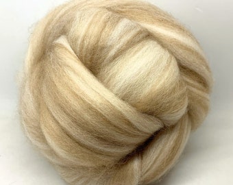 Macchiato - 18.5 Micron Merino Wool and Baby Camel, Spinning, Roving, Felting, Top, 1 oz