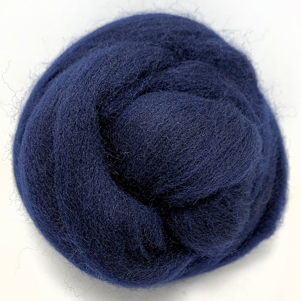 Deep Navy #273, Merino Wool Roving