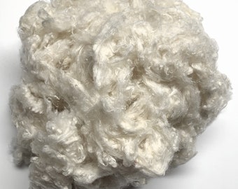 Mulberry Silk Noil - Natural Color, Spinning, Weaving, Felting, Paper Making, Effects - 1/2 oz