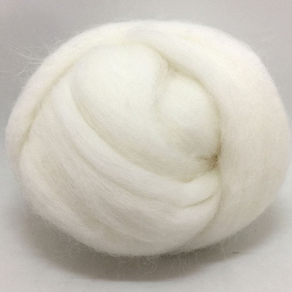 Bright White #281, Merino Wool Roving