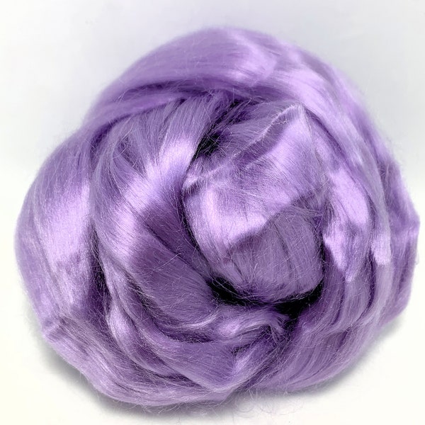 Lavender, Dyed Tencel Top, Limited Color, Sliver, Roving, Spinning, Felting, 1 oz