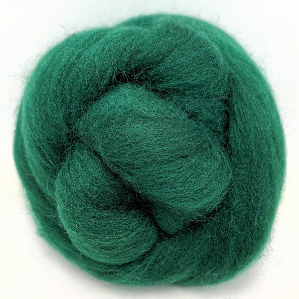 Bottle Green #289, Merino Wool Roving