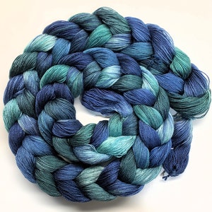 Stormy Seas - 5/2 Tencel, urdidura pré-enrolada, tingida à mão, urdidura de tecelagem