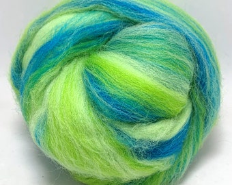 Lime Squeeze #176, Merino Wool Blend Roving