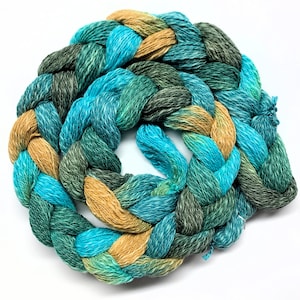 Blue Lagoon - Cotton Slub, Pre-wound, Hand Dyed, Weaving, Warplet